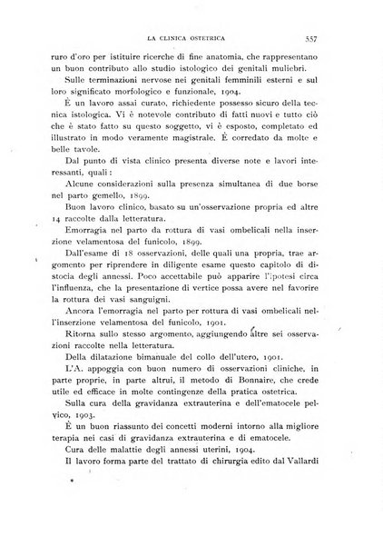 La clinica ostetrica rivista di ostetricia, ginecologia e pediatria. - A. 1, n. 1 (1899)-a. 40, n. 12 (dic. 1938)