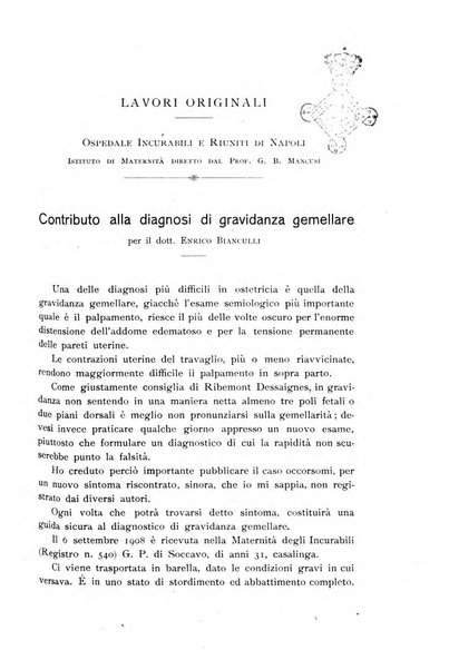 La clinica ostetrica rivista di ostetricia, ginecologia e pediatria. - A. 1, n. 1 (1899)-a. 40, n. 12 (dic. 1938)