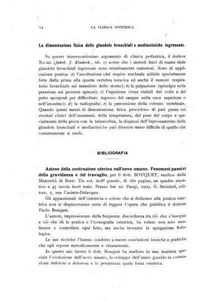 La clinica ostetrica rivista di ostetricia, ginecologia e pediatria. - A. 1, n. 1 (1899)-a. 40, n. 12 (dic. 1938)