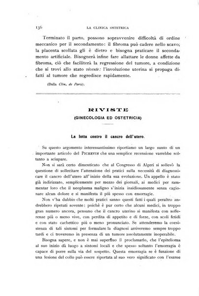 La clinica ostetrica rivista di ostetricia, ginecologia e pediatria. - A. 1, n. 1 (1899)-a. 40, n. 12 (dic. 1938)