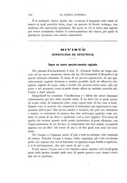 La clinica ostetrica rivista di ostetricia, ginecologia e pediatria. - A. 1, n. 1 (1899)-a. 40, n. 12 (dic. 1938)