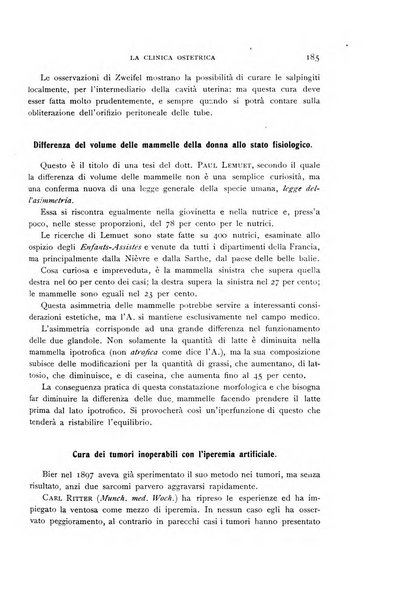 La clinica ostetrica rivista di ostetricia, ginecologia e pediatria. - A. 1, n. 1 (1899)-a. 40, n. 12 (dic. 1938)