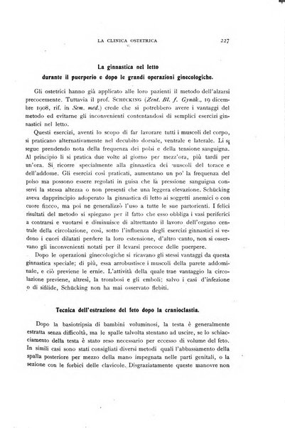 La clinica ostetrica rivista di ostetricia, ginecologia e pediatria. - A. 1, n. 1 (1899)-a. 40, n. 12 (dic. 1938)