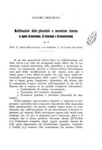 La clinica ostetrica rivista di ostetricia, ginecologia e pediatria. - A. 1, n. 1 (1899)-a. 40, n. 12 (dic. 1938)