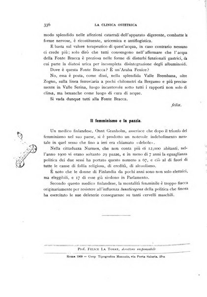 La clinica ostetrica rivista di ostetricia, ginecologia e pediatria. - A. 1, n. 1 (1899)-a. 40, n. 12 (dic. 1938)