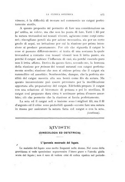 La clinica ostetrica rivista di ostetricia, ginecologia e pediatria. - A. 1, n. 1 (1899)-a. 40, n. 12 (dic. 1938)