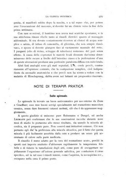 La clinica ostetrica rivista di ostetricia, ginecologia e pediatria. - A. 1, n. 1 (1899)-a. 40, n. 12 (dic. 1938)