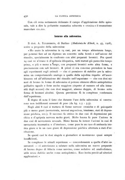 La clinica ostetrica rivista di ostetricia, ginecologia e pediatria. - A. 1, n. 1 (1899)-a. 40, n. 12 (dic. 1938)