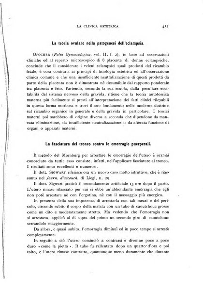 La clinica ostetrica rivista di ostetricia, ginecologia e pediatria. - A. 1, n. 1 (1899)-a. 40, n. 12 (dic. 1938)