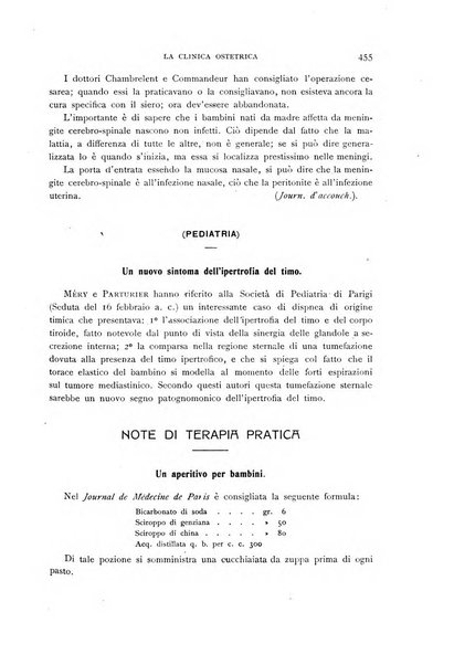 La clinica ostetrica rivista di ostetricia, ginecologia e pediatria. - A. 1, n. 1 (1899)-a. 40, n. 12 (dic. 1938)