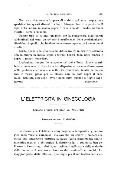 La clinica ostetrica rivista di ostetricia, ginecologia e pediatria. - A. 1, n. 1 (1899)-a. 40, n. 12 (dic. 1938)