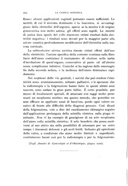 La clinica ostetrica rivista di ostetricia, ginecologia e pediatria. - A. 1, n. 1 (1899)-a. 40, n. 12 (dic. 1938)