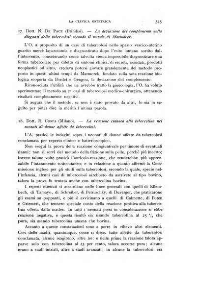 La clinica ostetrica rivista di ostetricia, ginecologia e pediatria. - A. 1, n. 1 (1899)-a. 40, n. 12 (dic. 1938)