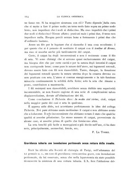 La clinica ostetrica rivista di ostetricia, ginecologia e pediatria. - A. 1, n. 1 (1899)-a. 40, n. 12 (dic. 1938)