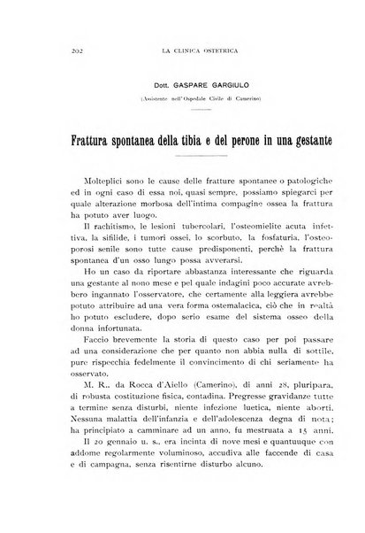 La clinica ostetrica rivista di ostetricia, ginecologia e pediatria. - A. 1, n. 1 (1899)-a. 40, n. 12 (dic. 1938)