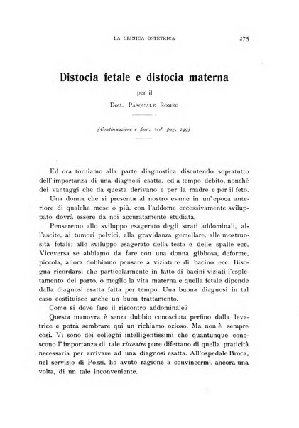 La clinica ostetrica rivista di ostetricia, ginecologia e pediatria. - A. 1, n. 1 (1899)-a. 40, n. 12 (dic. 1938)