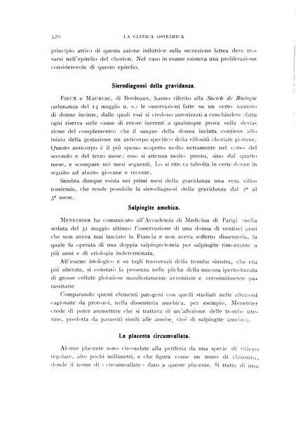 La clinica ostetrica rivista di ostetricia, ginecologia e pediatria. - A. 1, n. 1 (1899)-a. 40, n. 12 (dic. 1938)