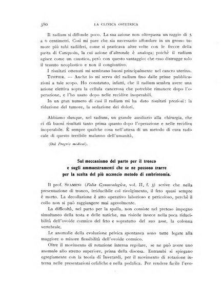 La clinica ostetrica rivista di ostetricia, ginecologia e pediatria. - A. 1, n. 1 (1899)-a. 40, n. 12 (dic. 1938)