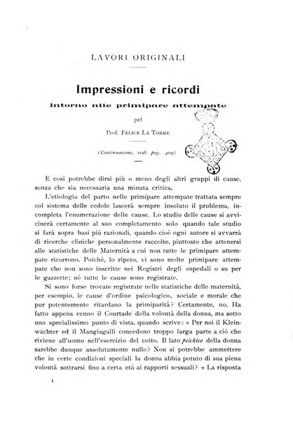 La clinica ostetrica rivista di ostetricia, ginecologia e pediatria. - A. 1, n. 1 (1899)-a. 40, n. 12 (dic. 1938)