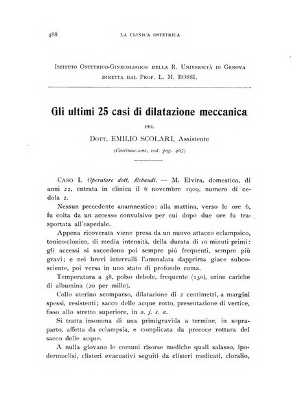 La clinica ostetrica rivista di ostetricia, ginecologia e pediatria. - A. 1, n. 1 (1899)-a. 40, n. 12 (dic. 1938)