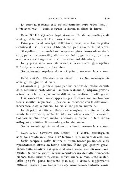 La clinica ostetrica rivista di ostetricia, ginecologia e pediatria. - A. 1, n. 1 (1899)-a. 40, n. 12 (dic. 1938)