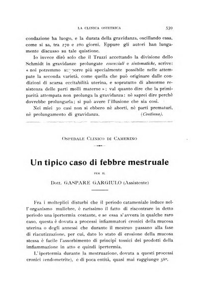 La clinica ostetrica rivista di ostetricia, ginecologia e pediatria. - A. 1, n. 1 (1899)-a. 40, n. 12 (dic. 1938)