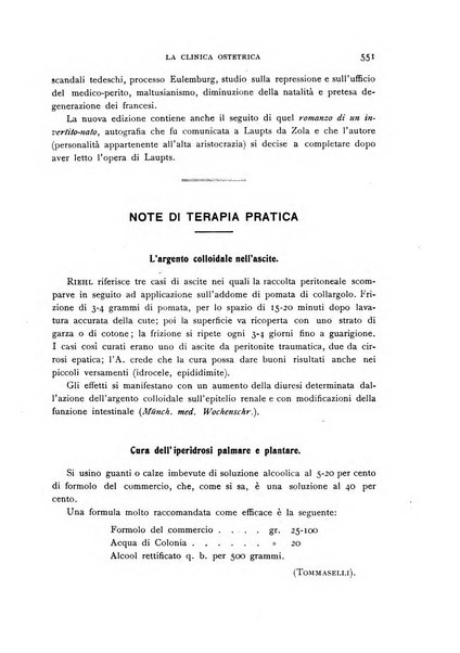 La clinica ostetrica rivista di ostetricia, ginecologia e pediatria. - A. 1, n. 1 (1899)-a. 40, n. 12 (dic. 1938)