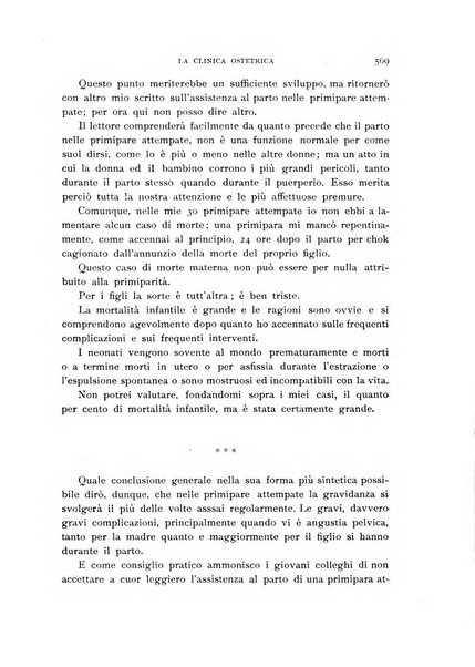 La clinica ostetrica rivista di ostetricia, ginecologia e pediatria. - A. 1, n. 1 (1899)-a. 40, n. 12 (dic. 1938)