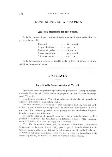 La clinica ostetrica rivista di ostetricia, ginecologia e pediatria. - A. 1, n. 1 (1899)-a. 40, n. 12 (dic. 1938)