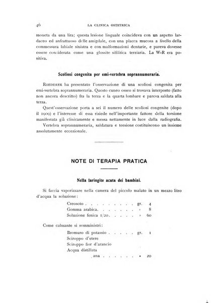 La clinica ostetrica rivista di ostetricia, ginecologia e pediatria. - A. 1, n. 1 (1899)-a. 40, n. 12 (dic. 1938)