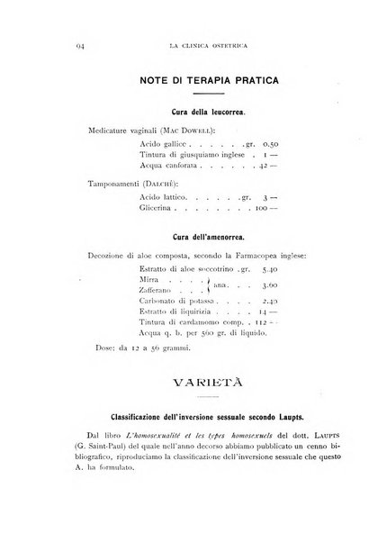 La clinica ostetrica rivista di ostetricia, ginecologia e pediatria. - A. 1, n. 1 (1899)-a. 40, n. 12 (dic. 1938)