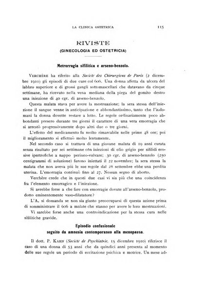 La clinica ostetrica rivista di ostetricia, ginecologia e pediatria. - A. 1, n. 1 (1899)-a. 40, n. 12 (dic. 1938)