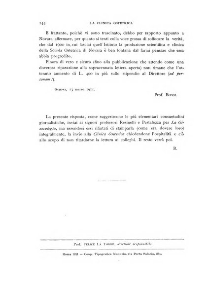 La clinica ostetrica rivista di ostetricia, ginecologia e pediatria. - A. 1, n. 1 (1899)-a. 40, n. 12 (dic. 1938)