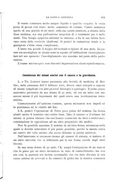 La clinica ostetrica rivista di ostetricia, ginecologia e pediatria. - A. 1, n. 1 (1899)-a. 40, n. 12 (dic. 1938)