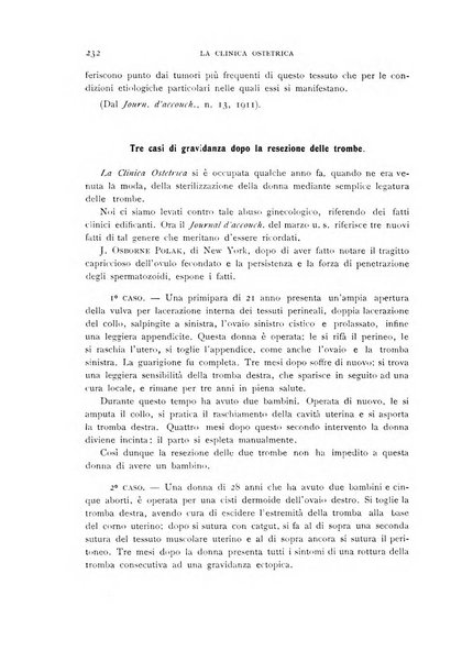 La clinica ostetrica rivista di ostetricia, ginecologia e pediatria. - A. 1, n. 1 (1899)-a. 40, n. 12 (dic. 1938)