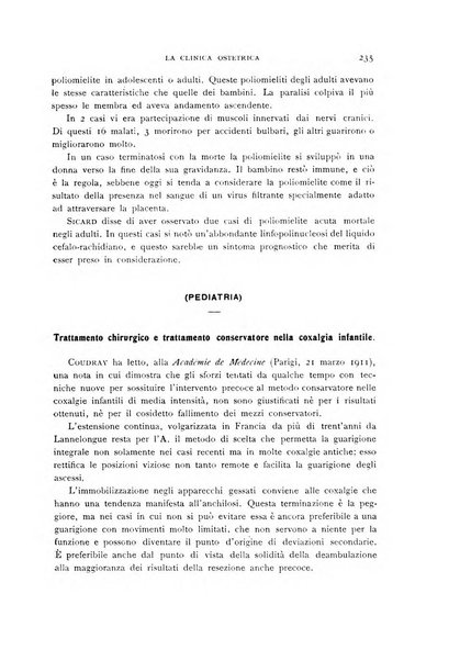 La clinica ostetrica rivista di ostetricia, ginecologia e pediatria. - A. 1, n. 1 (1899)-a. 40, n. 12 (dic. 1938)