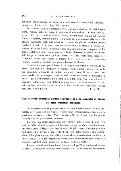 La clinica ostetrica rivista di ostetricia, ginecologia e pediatria. - A. 1, n. 1 (1899)-a. 40, n. 12 (dic. 1938)