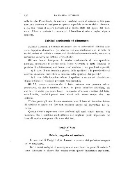 La clinica ostetrica rivista di ostetricia, ginecologia e pediatria. - A. 1, n. 1 (1899)-a. 40, n. 12 (dic. 1938)