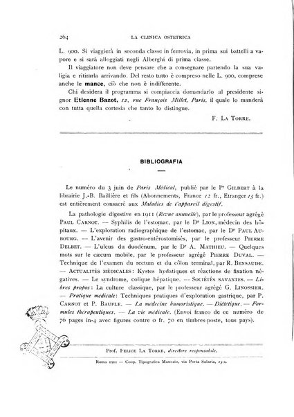 La clinica ostetrica rivista di ostetricia, ginecologia e pediatria. - A. 1, n. 1 (1899)-a. 40, n. 12 (dic. 1938)