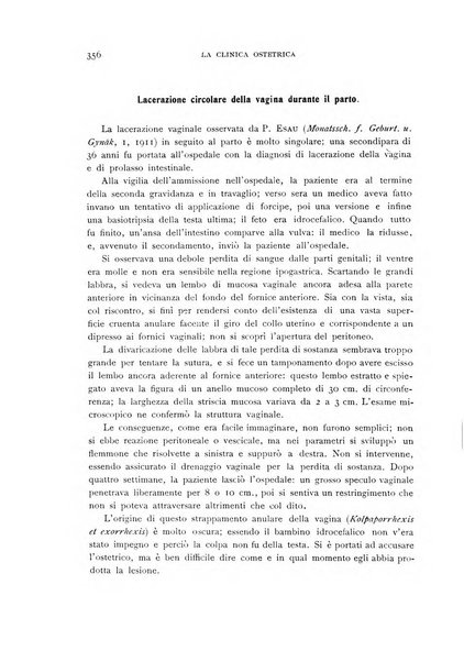 La clinica ostetrica rivista di ostetricia, ginecologia e pediatria. - A. 1, n. 1 (1899)-a. 40, n. 12 (dic. 1938)