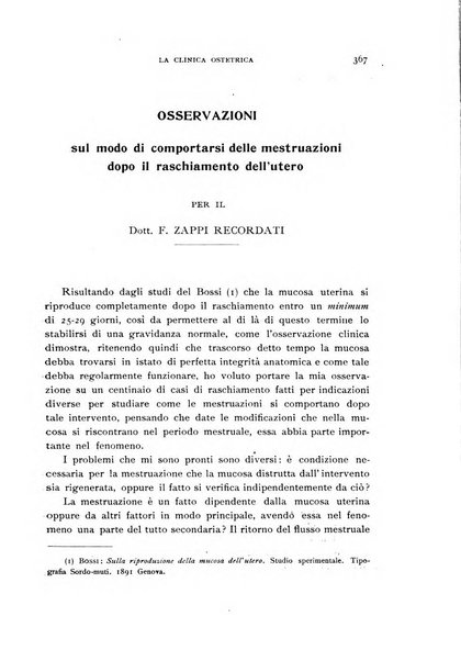 La clinica ostetrica rivista di ostetricia, ginecologia e pediatria. - A. 1, n. 1 (1899)-a. 40, n. 12 (dic. 1938)