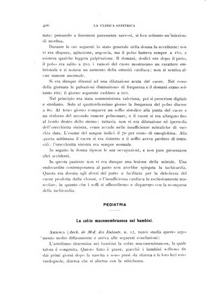 La clinica ostetrica rivista di ostetricia, ginecologia e pediatria. - A. 1, n. 1 (1899)-a. 40, n. 12 (dic. 1938)