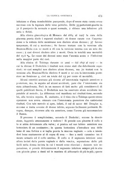 La clinica ostetrica rivista di ostetricia, ginecologia e pediatria. - A. 1, n. 1 (1899)-a. 40, n. 12 (dic. 1938)