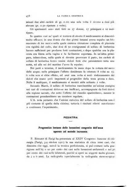 La clinica ostetrica rivista di ostetricia, ginecologia e pediatria. - A. 1, n. 1 (1899)-a. 40, n. 12 (dic. 1938)