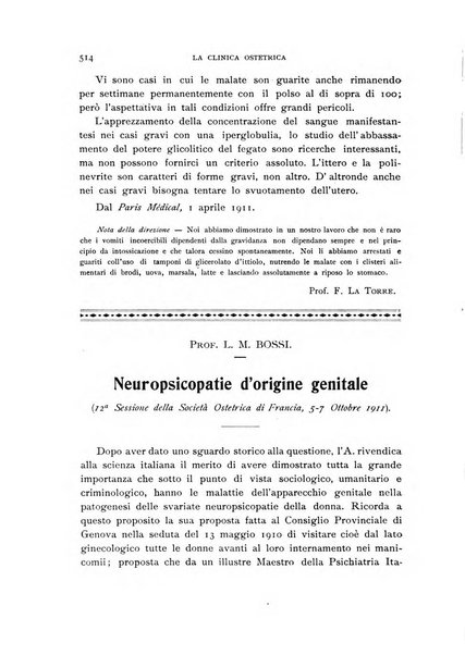 La clinica ostetrica rivista di ostetricia, ginecologia e pediatria. - A. 1, n. 1 (1899)-a. 40, n. 12 (dic. 1938)