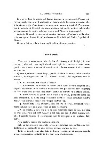 La clinica ostetrica rivista di ostetricia, ginecologia e pediatria. - A. 1, n. 1 (1899)-a. 40, n. 12 (dic. 1938)