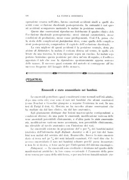 La clinica ostetrica rivista di ostetricia, ginecologia e pediatria. - A. 1, n. 1 (1899)-a. 40, n. 12 (dic. 1938)