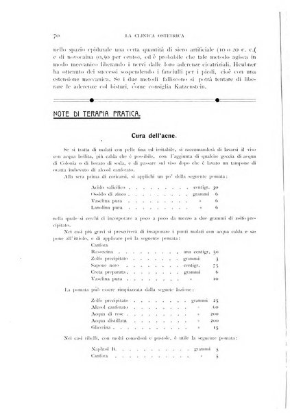 La clinica ostetrica rivista di ostetricia, ginecologia e pediatria. - A. 1, n. 1 (1899)-a. 40, n. 12 (dic. 1938)