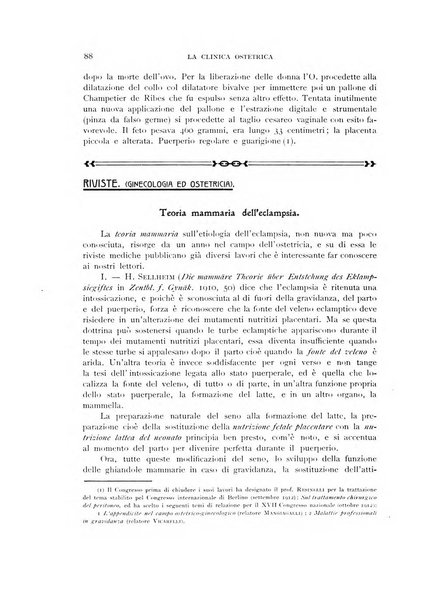 La clinica ostetrica rivista di ostetricia, ginecologia e pediatria. - A. 1, n. 1 (1899)-a. 40, n. 12 (dic. 1938)