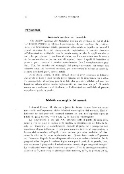 La clinica ostetrica rivista di ostetricia, ginecologia e pediatria. - A. 1, n. 1 (1899)-a. 40, n. 12 (dic. 1938)